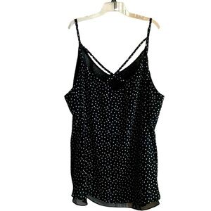 Torrid Black Star Sleeveless Tank Blouse Size 6 Emo Goth Indie Sleaze Plus Size